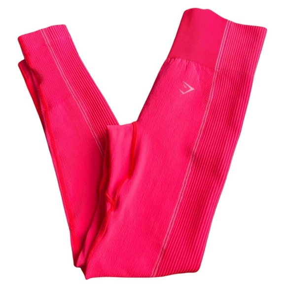 Gymshark Ultra Seamless Leggings Neon Pink Women's Small - Picture 1 of 12